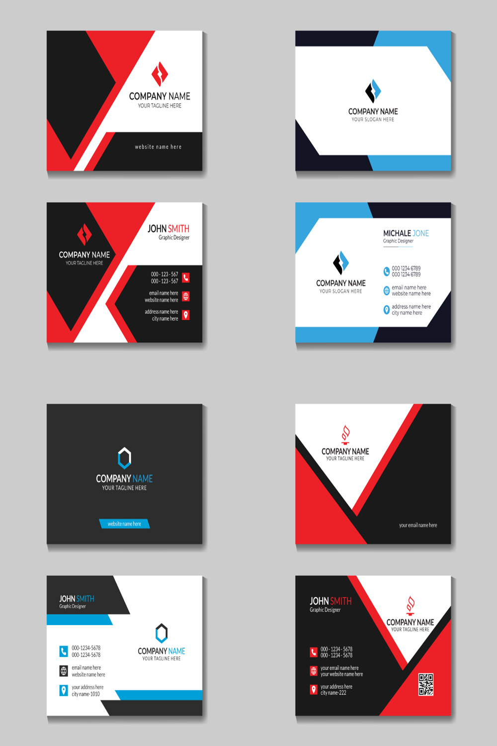 pinterest image 4 Creative Modern Business Card Design Templates