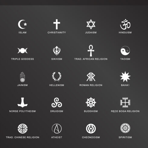 Bundle of All Religious Symbols - Vector Ai and EPS file | MasterBundles