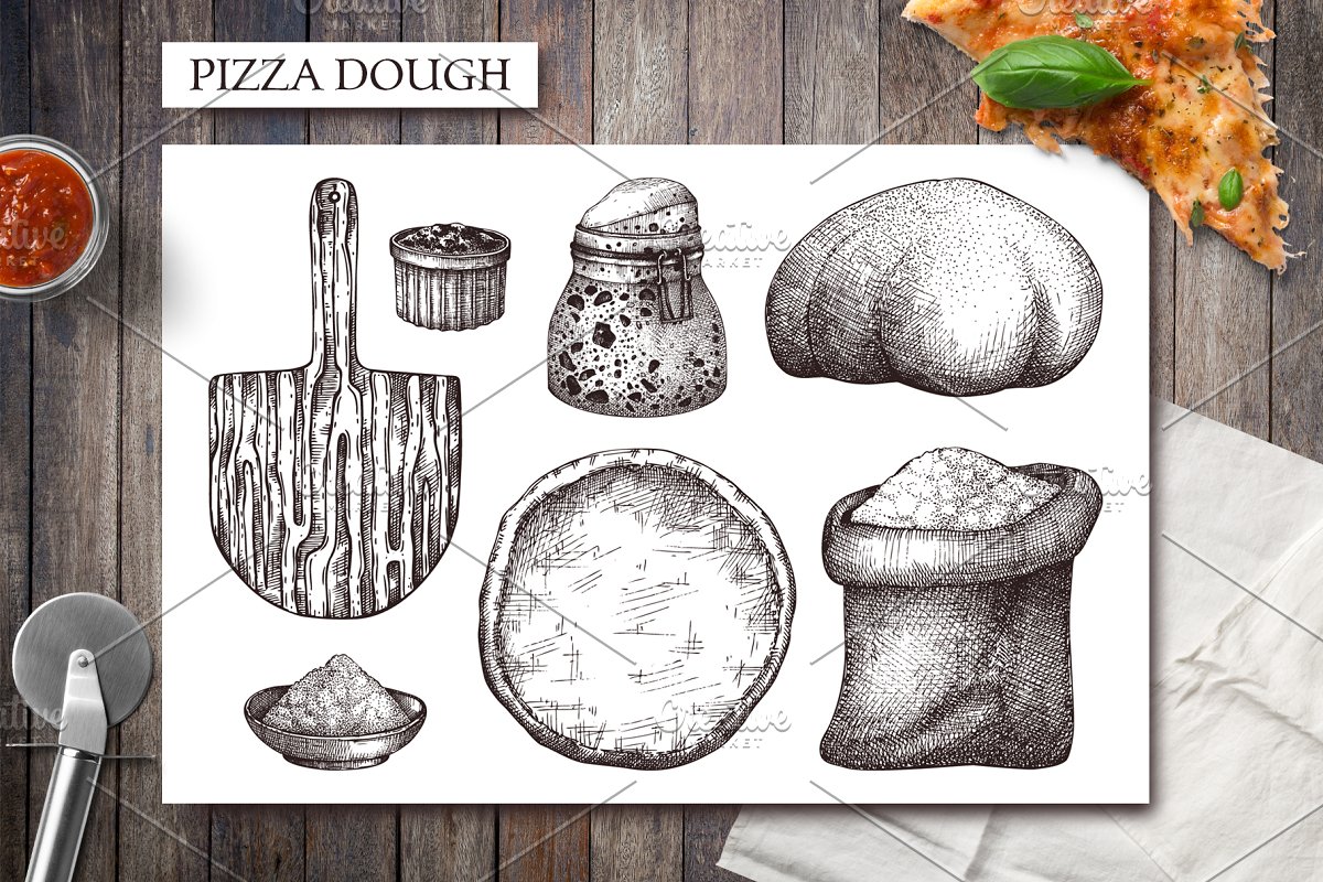 Pizza dough.