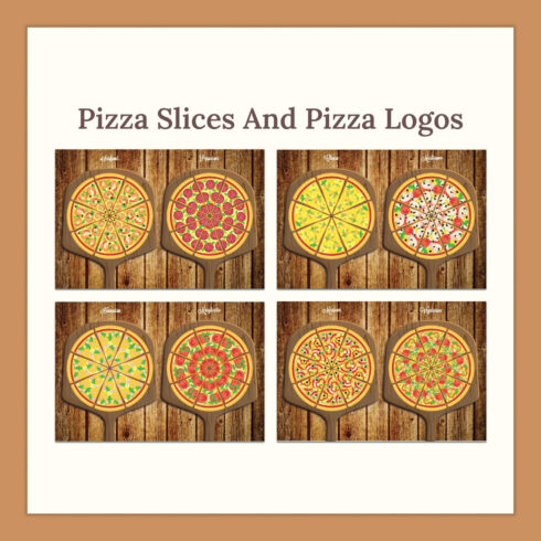 Pizza slices and pizza logos - main image preview.