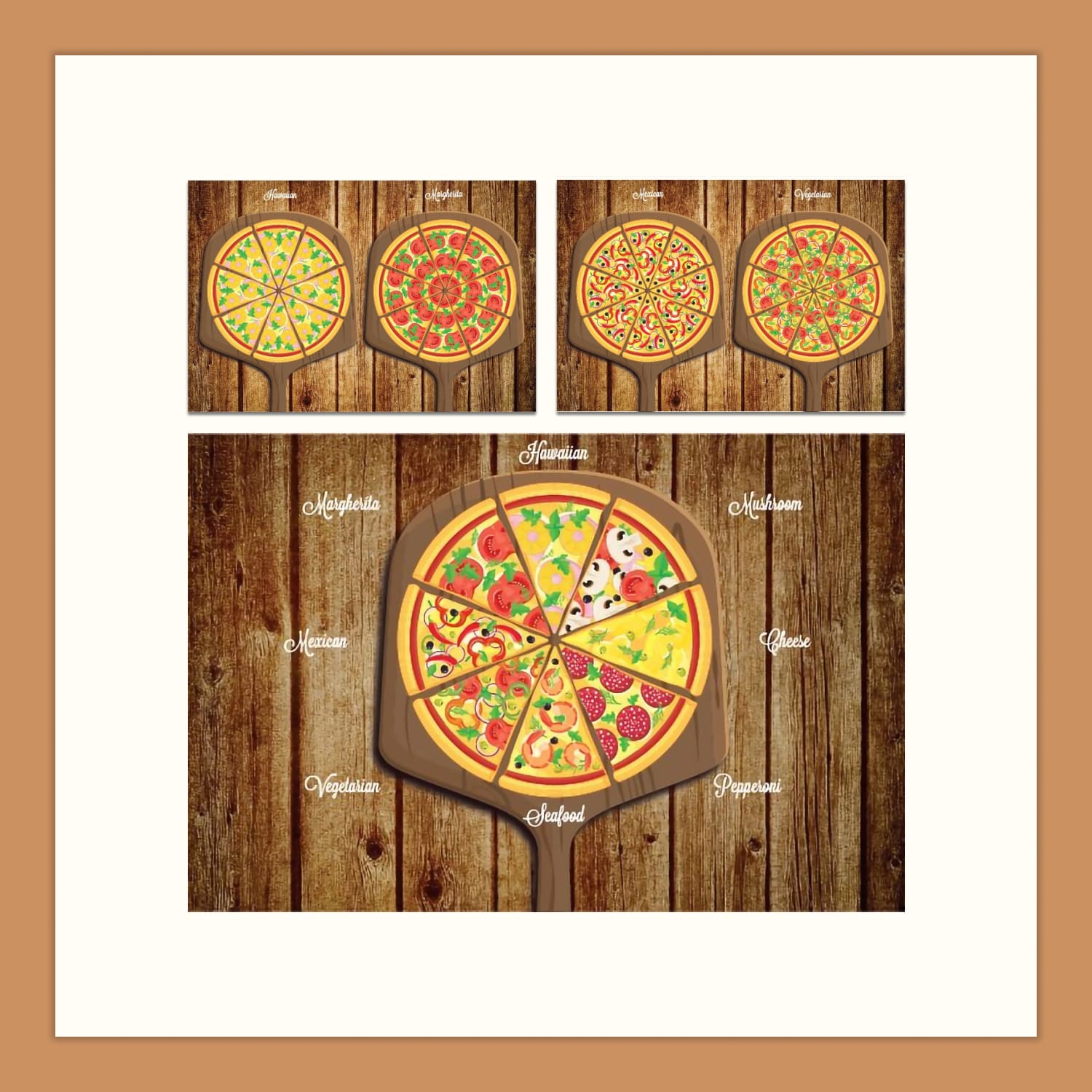 Pizza Slices and Pizza Logos created by MaximGertsen.