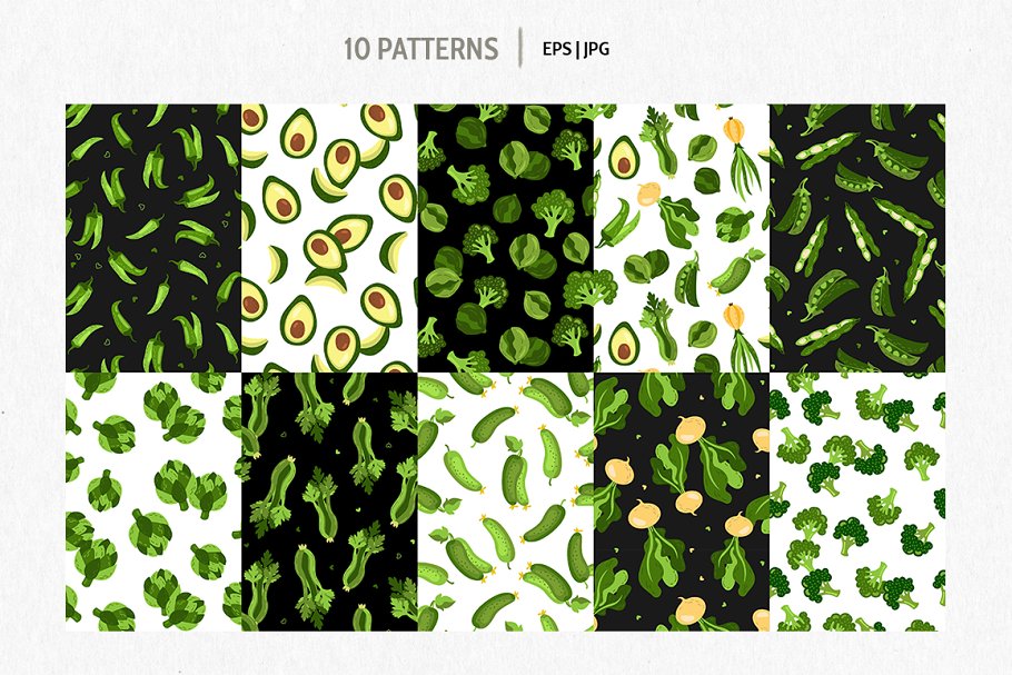 You will get 10 patterns.