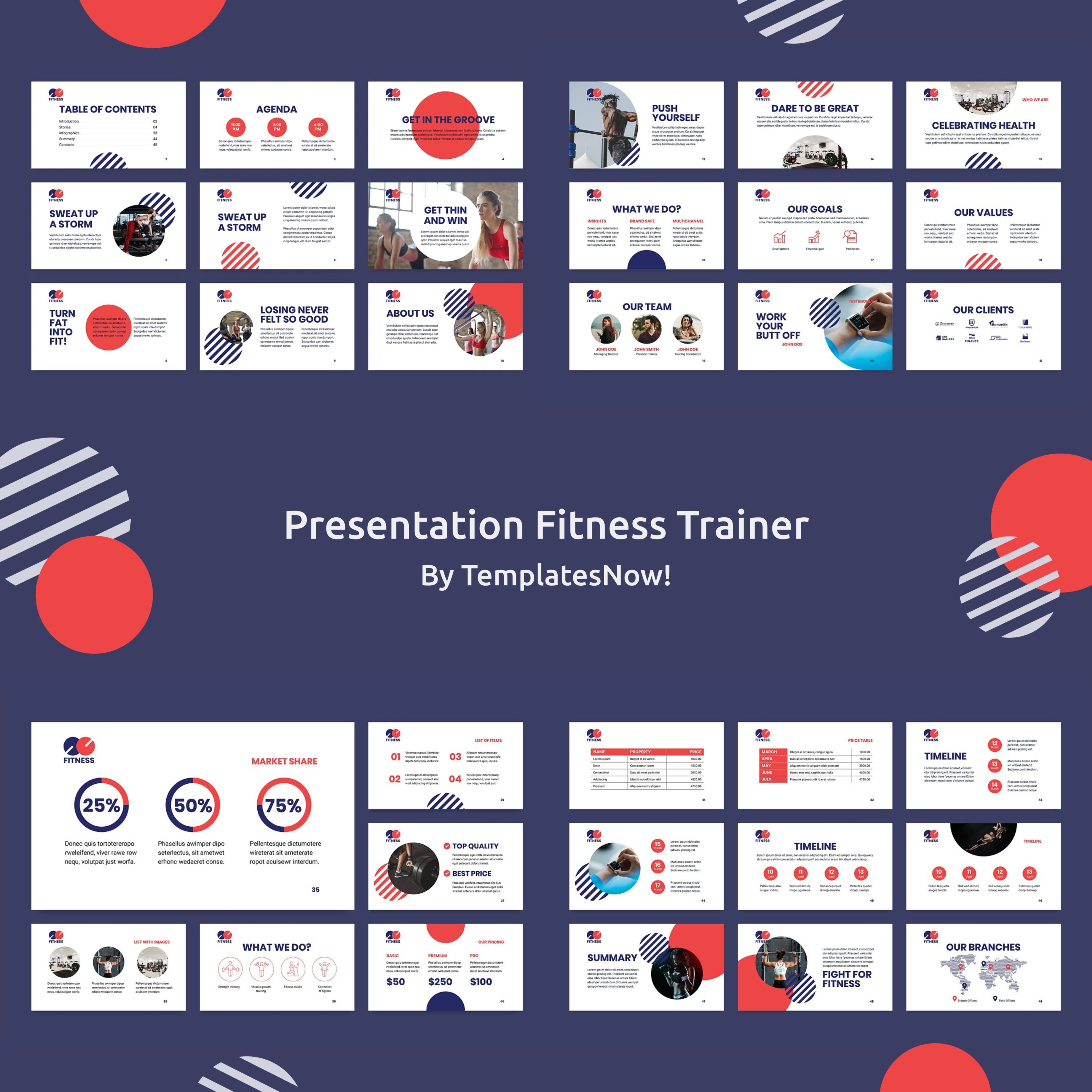 Presentation Fitness Trainer.