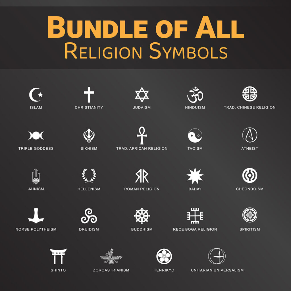 Bundle of All Religious Symbols - Vector Ai and EPS file - MasterBundles