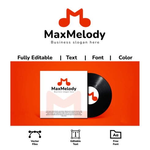 M Letter Logo - Max Melody logo - Music logo (musician-rapper-vocalist)