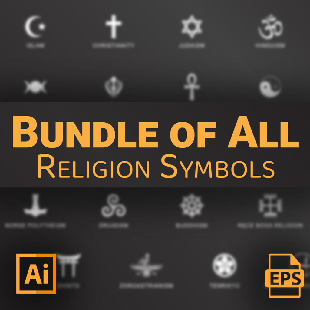 Bundle of All Religious Symbols - Vector Ai and EPS file - MasterBundles