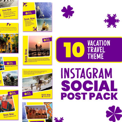 preview Vacation Social Media Post Template (Tourism - travel)