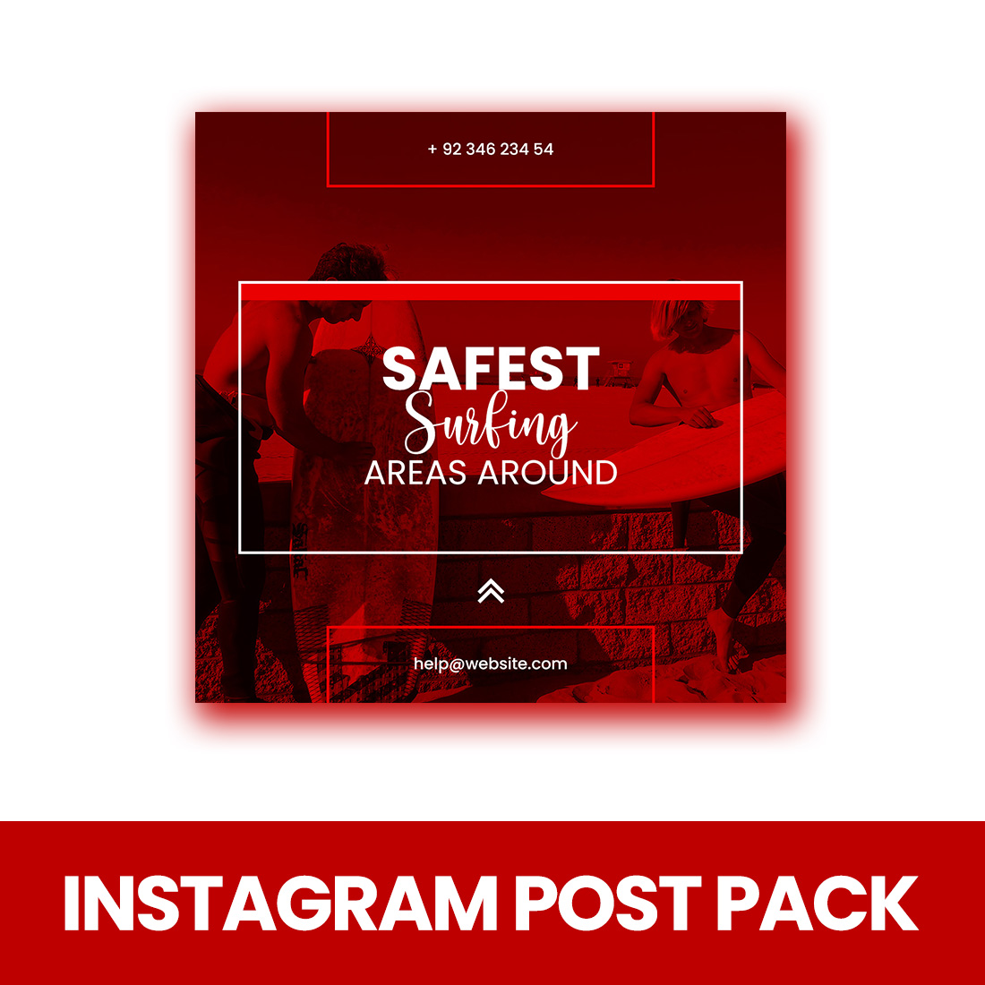 Modern Red Instagram Post Pack (Quotes - Sports) cover image.