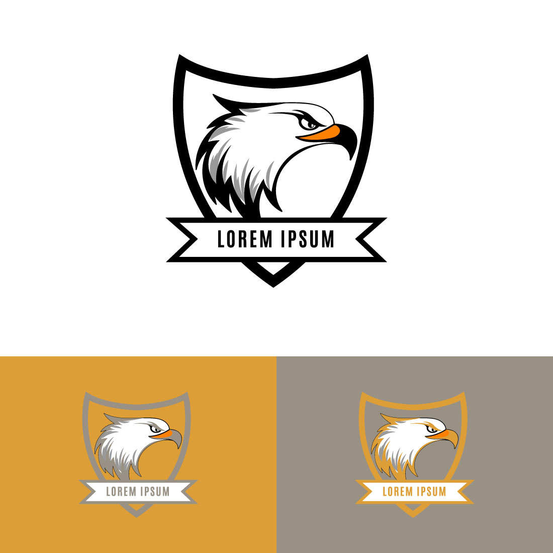 Wolf Eagle And Other Animals Logos Preview Image.