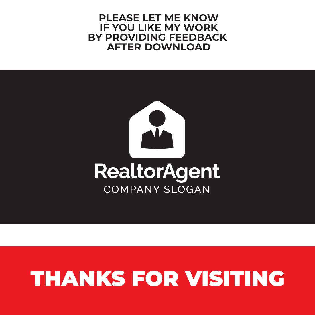 Realtor Agent Logo - Real Estate - House Broker - Architecture
