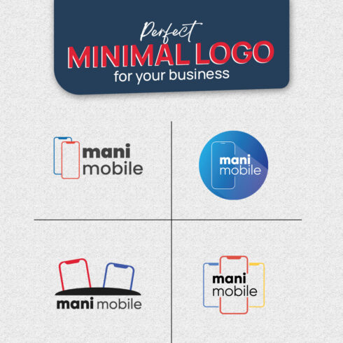 preview Minimal Mobile Store Logo Design.