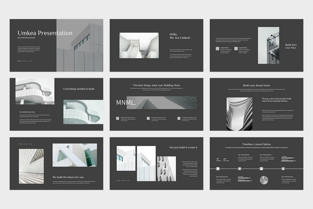 Umkea: Minimal Building Powerpoint – MasterBundles