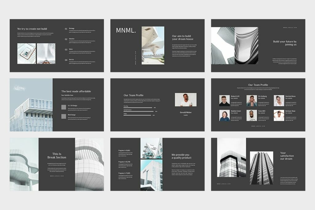 Umkea: Minimal Building Powerpoint – MasterBundles