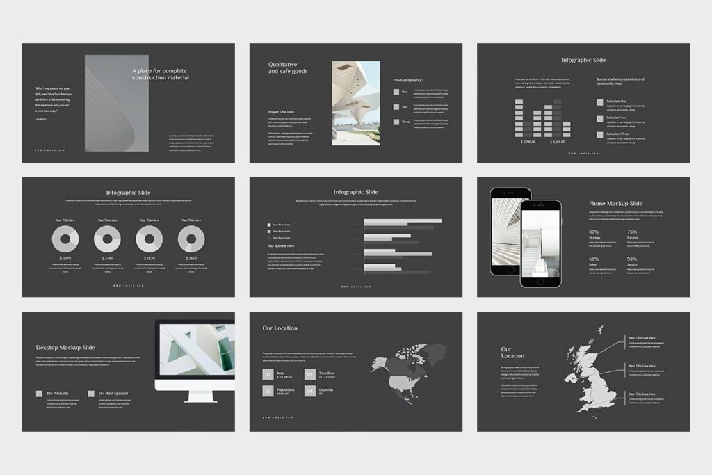 Umkea: Minimal Building Powerpoint – MasterBundles