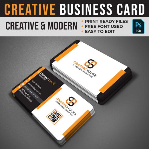 Modern Creative And Professional Business Card Template Cover Image.