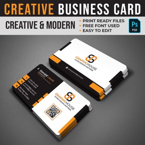 Beautiful Creative And Professional Business Card Template Cover Image.