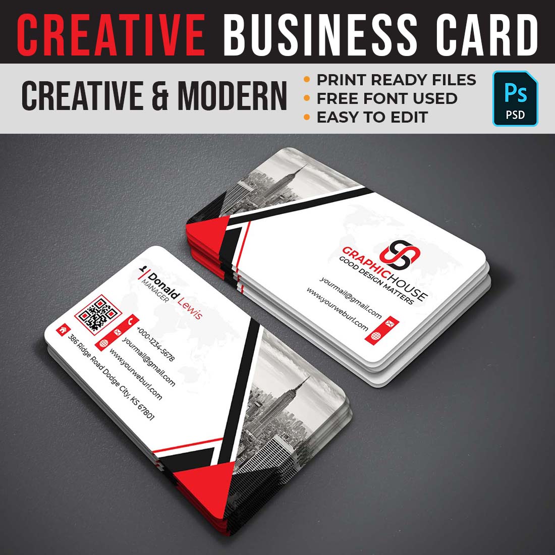 preview image Modern Creative And Professional Business Card Template.