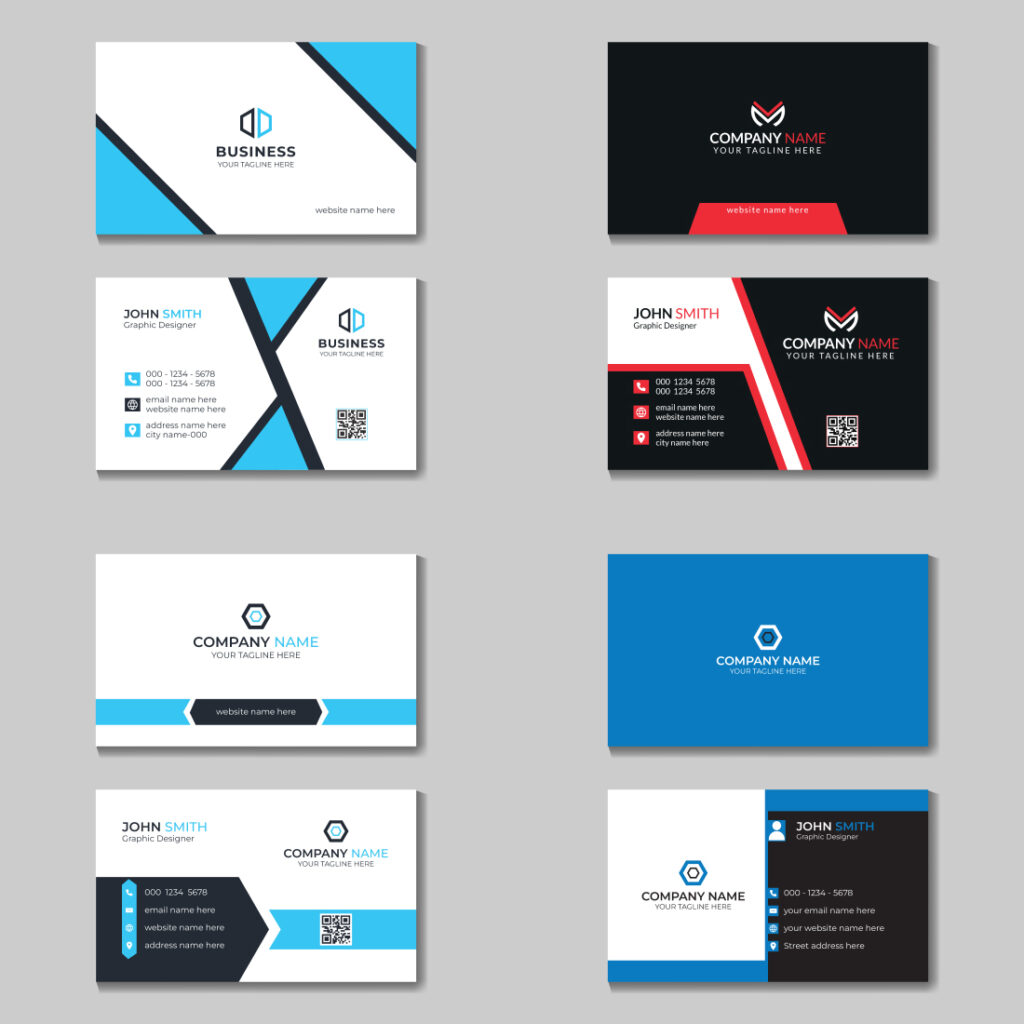 4 Modern Business Card Design Bundle - MasterBundles