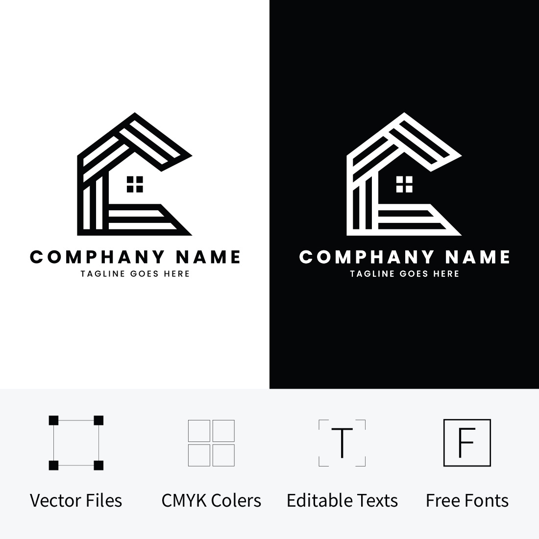 preview image Home And Letter C Logo Template.