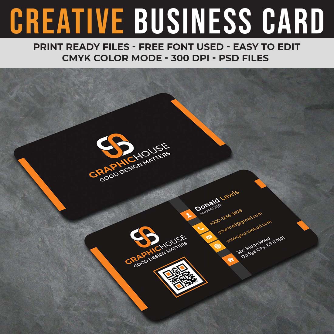 Creative Modern And Professional Business Card Template Preview Image.
