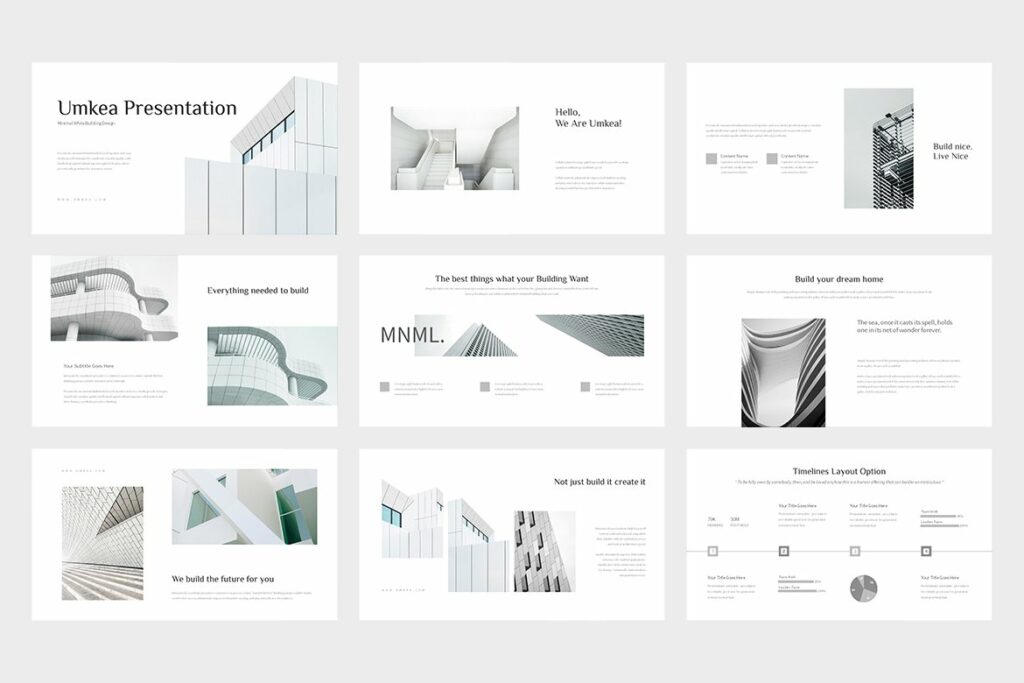 Umkea: Minimal Building Powerpoint – MasterBundles