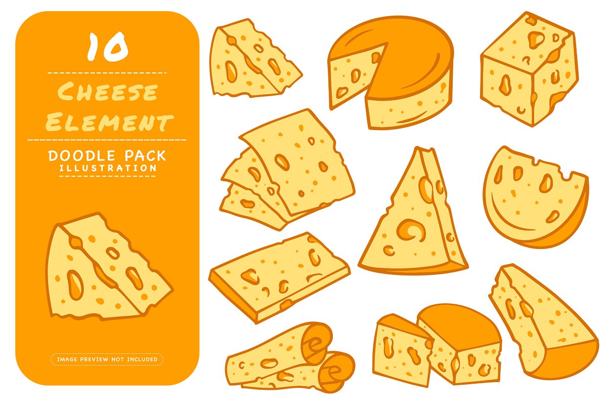 Cover image of Cheese Element - Doodle Pack.