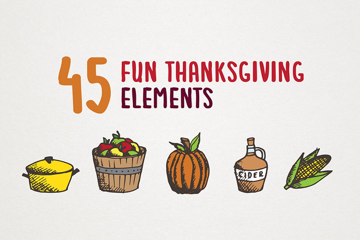 Fun thanksgiving elements.