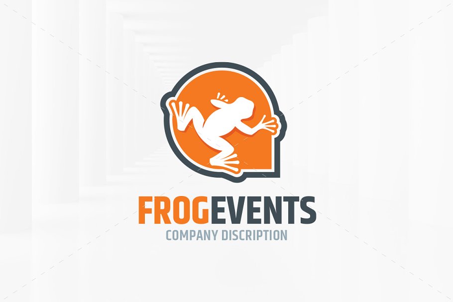 Orange Frog Events Logo Template.