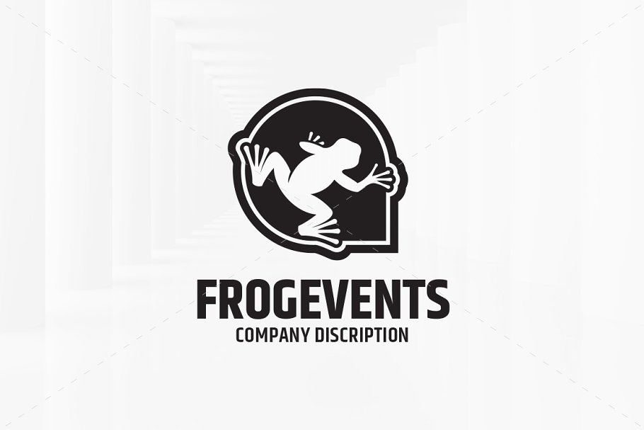 Black Frog Events Logo Template.