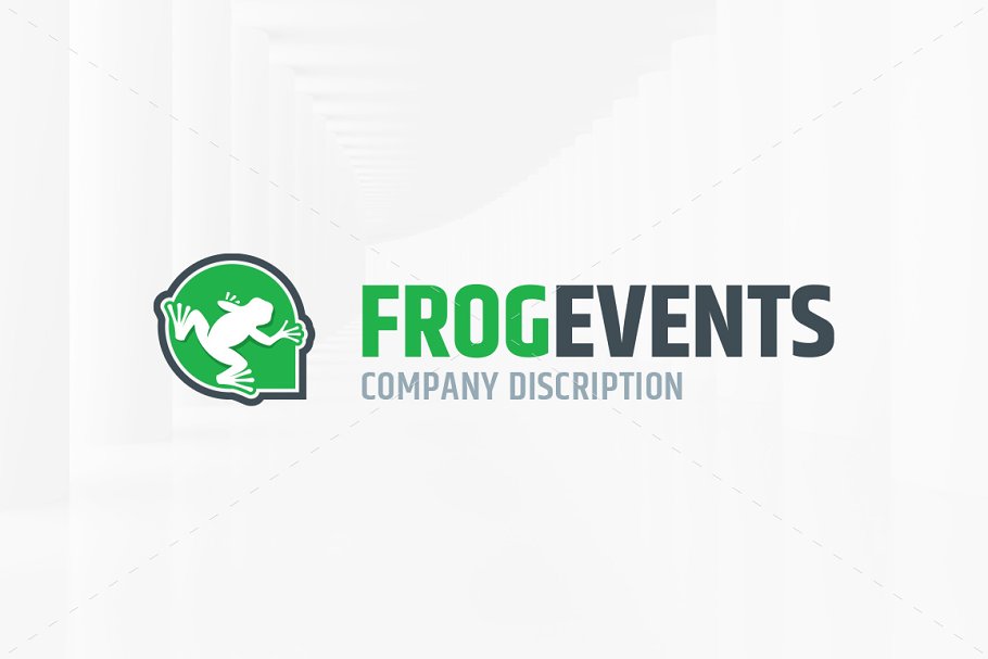 Green Frog Events Logo Template.