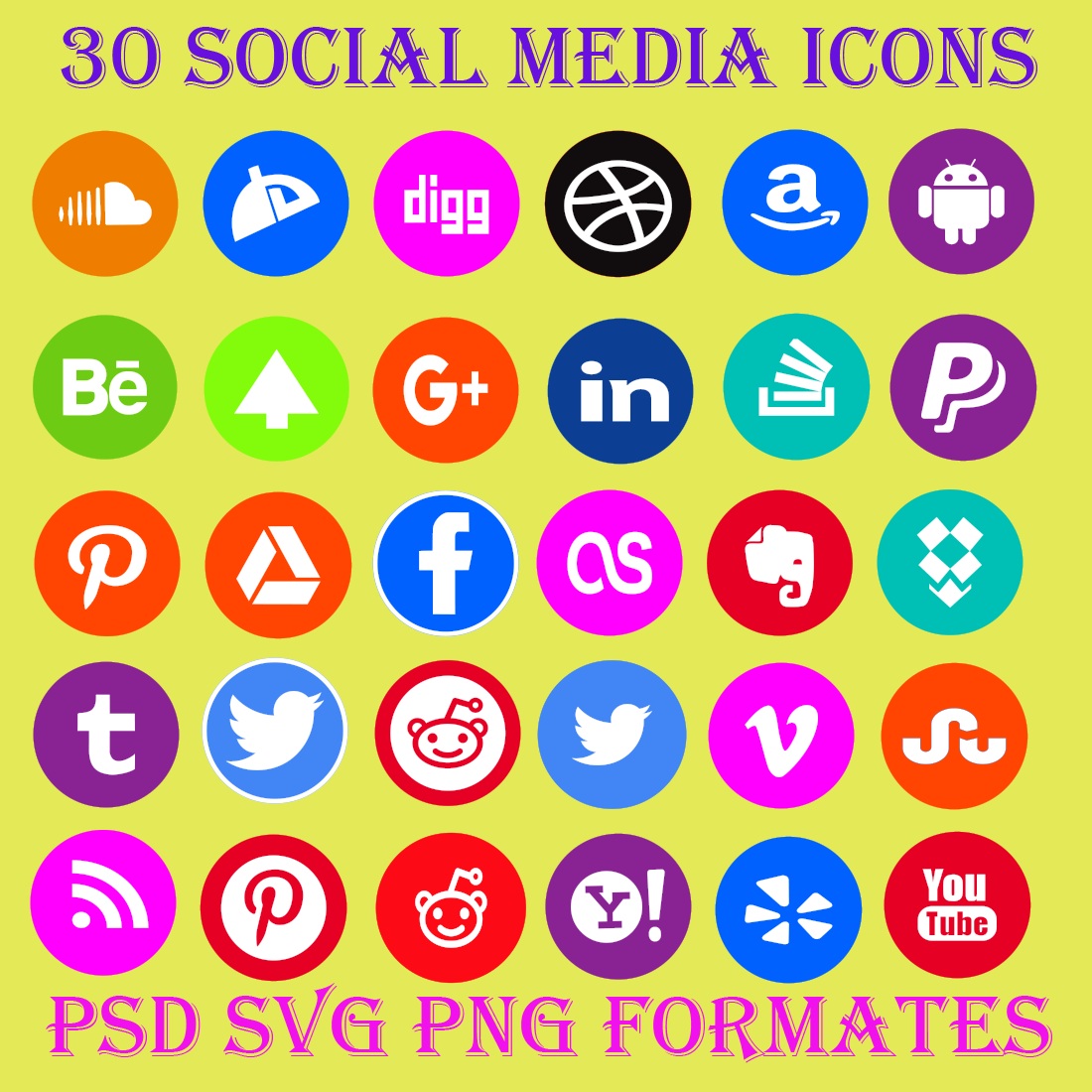 social media logos vector 2022