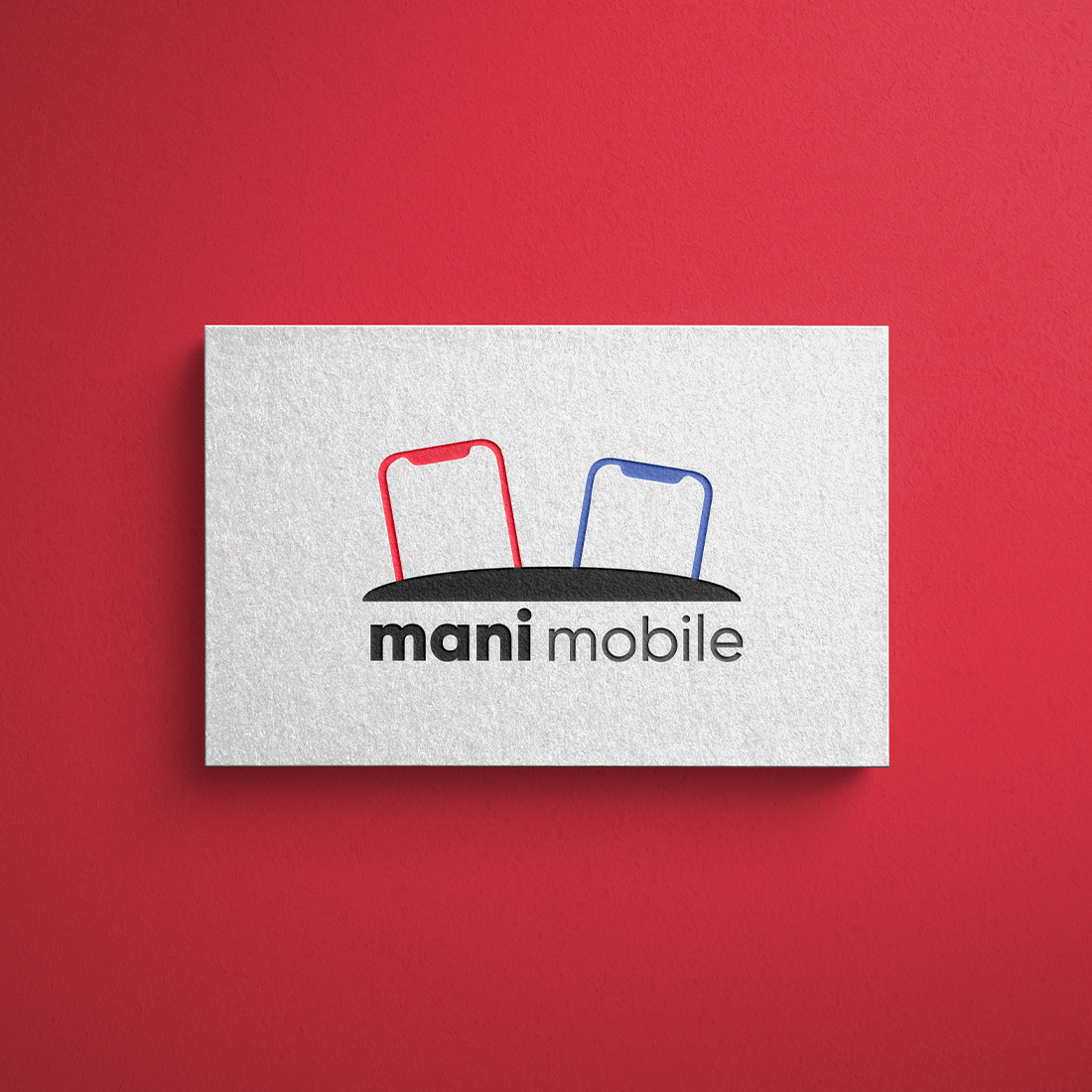 Minimal Mobile Store Logo Design.
