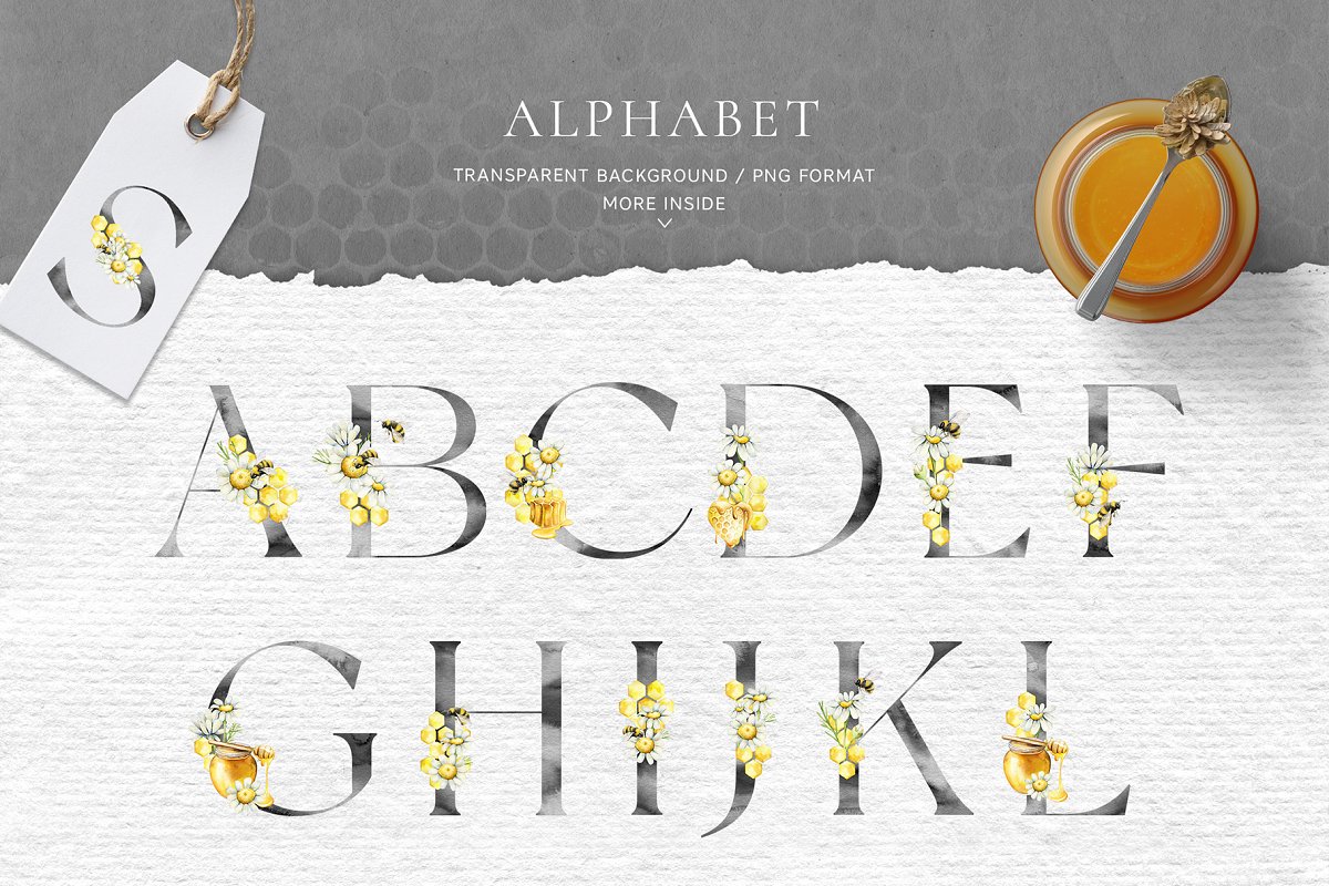 Alphabet elements.