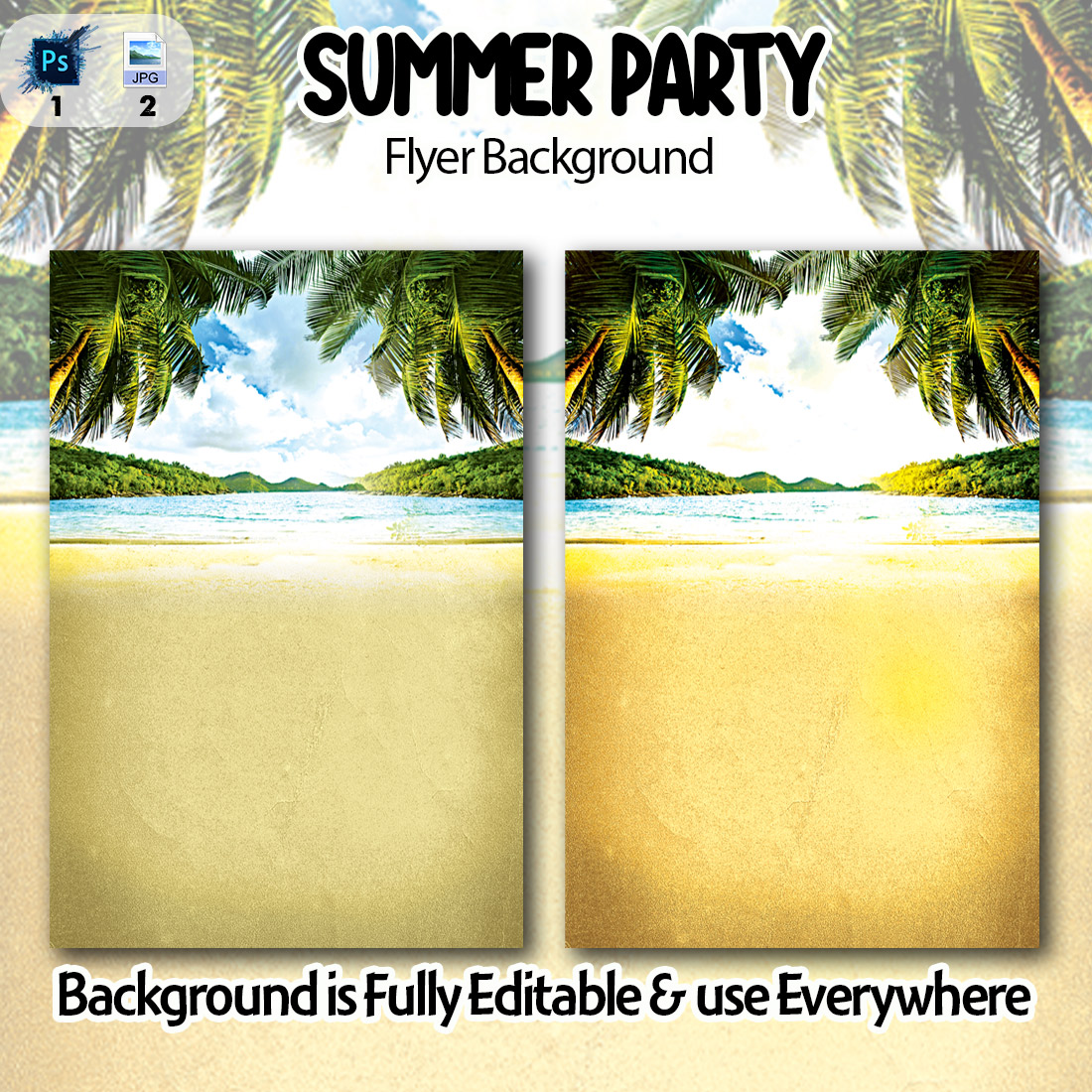 Summer Party Background Flyer cover image.