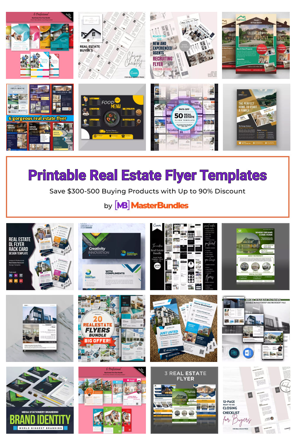 Printable Real Estate Flyer Templates Pinterest image.
