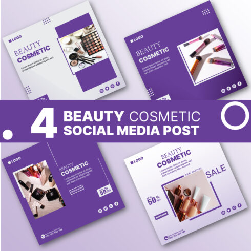 Cosmetic Beauty Makeup Social Media Instagram cover image.