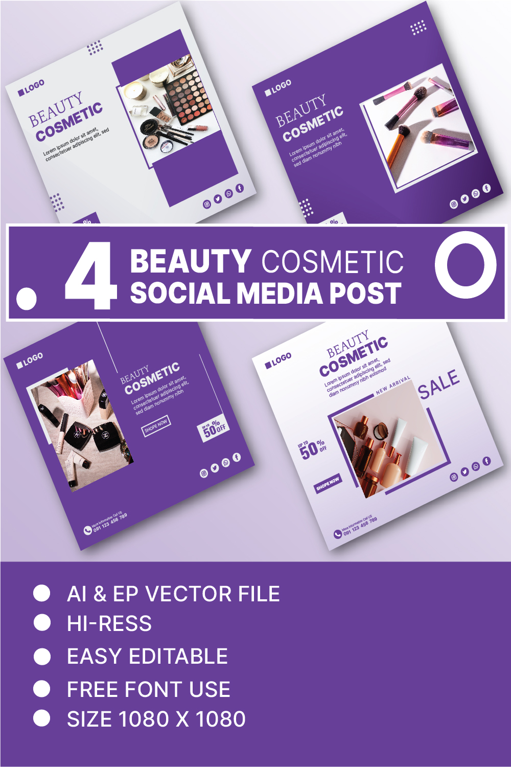 Cosmetic Beauty Makeup Social Media Instagram pinterest 07