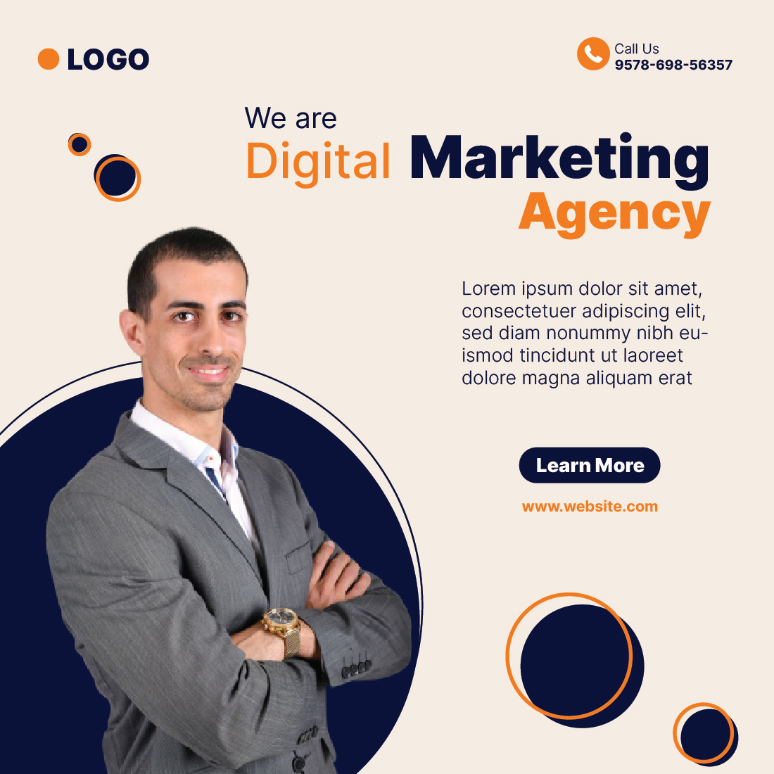 Digital Marketing Agency and Corporate vector Social media post previews.