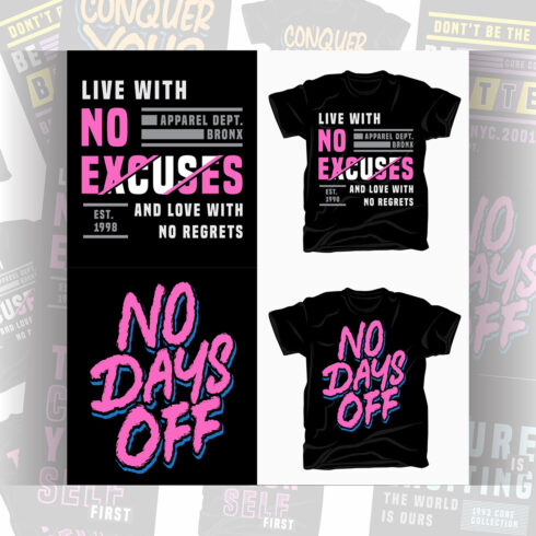 Modern Typography T Shirt Design - 6 Designs - MasterBundles