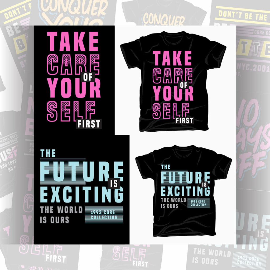 Modern Typography T Shirt Design - 6 Designs - MasterBundles
