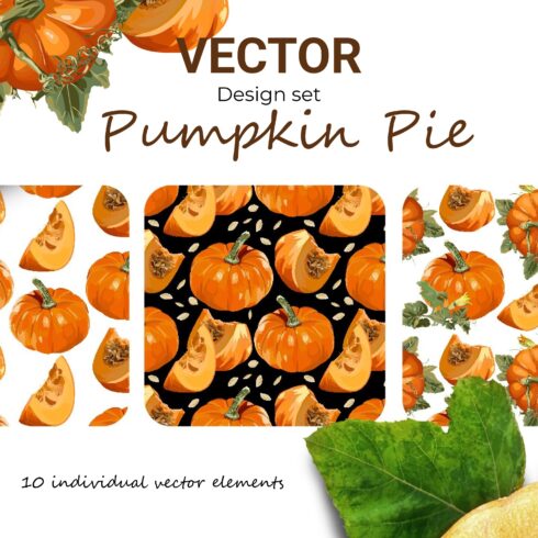 Pumpkin Pie Design Set.