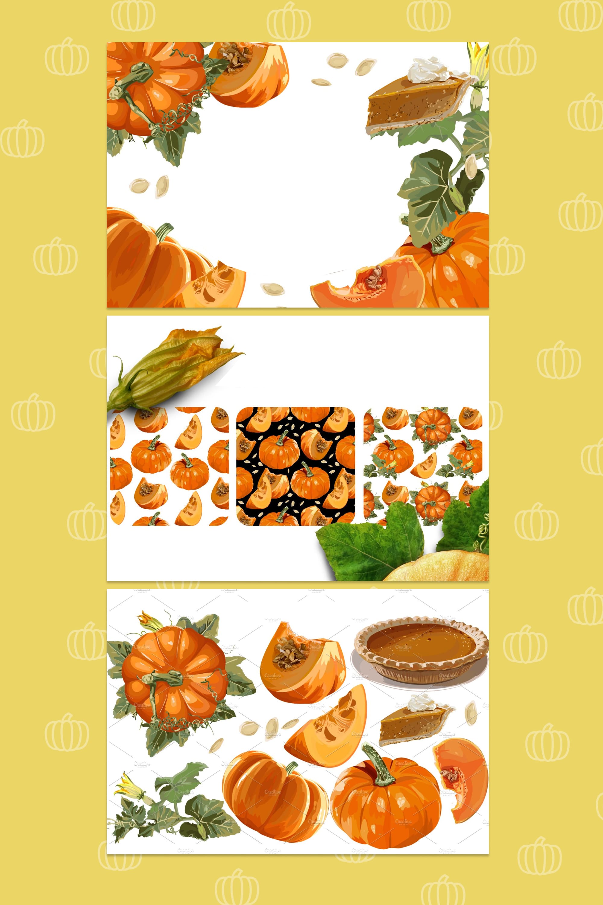 pumpkin pie design set pinterest2