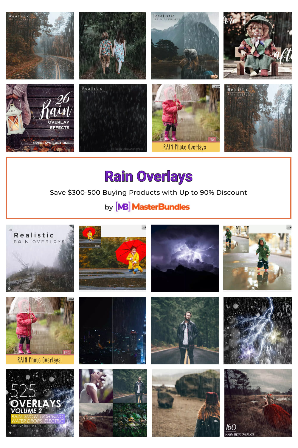Rain Overlays Pinterest image.