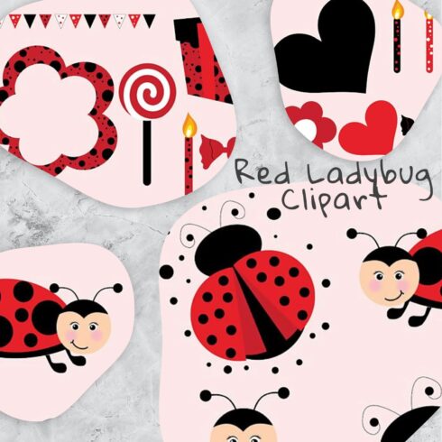 Red ladybug clipart - main image preview.
