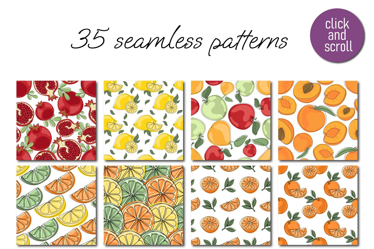 You will get 35 seamless patterns.