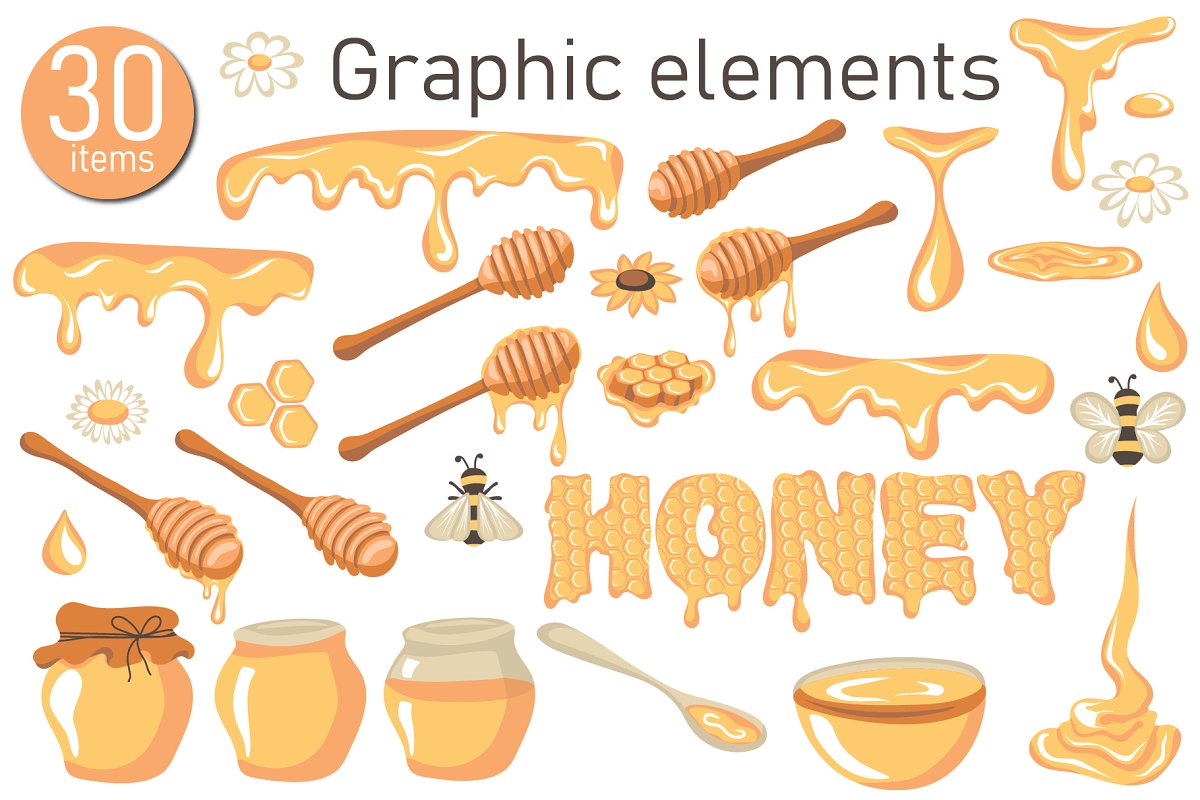 This set includes 30 graphic elements.