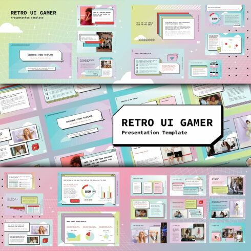 Retro UI Gamer - PowerPoint Template.
