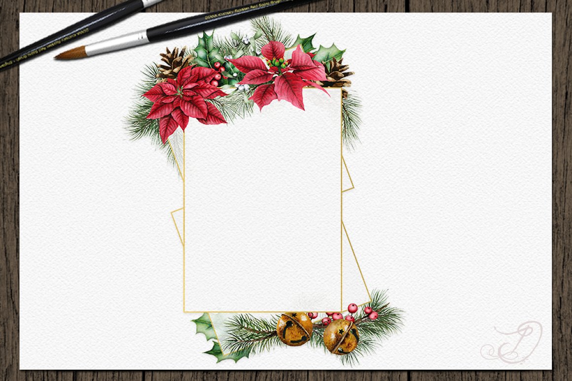 Stylish Christmas frame.