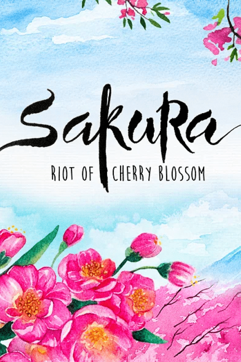 Sakura. riot of cherry blossom - pinterest image preview.