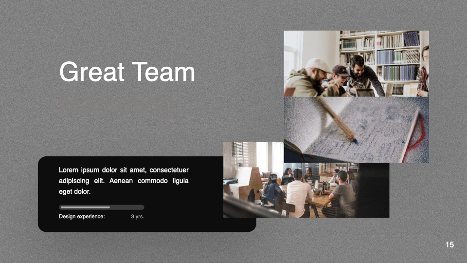 Great slide for great team.